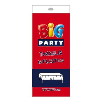 Tovaglia In Plastica Cm. 137x274 - Rossa