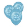 Palloncini lattice 11/12" celeste "Forza Napoli" - Blister 10 pezzi