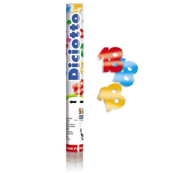 Cannone Sparacoriandoli Cm. 30 - Diciotto metallizzato multicolor