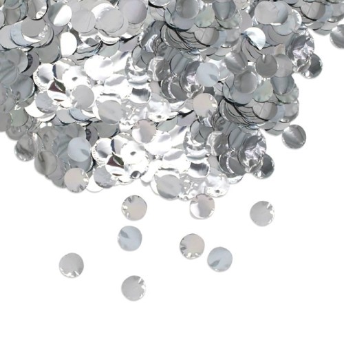 Confetti in foil tondi cm. 2 - 50 gr. - Argento metallizzato