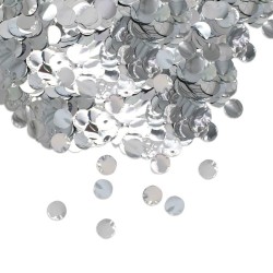 Confetti in foil tondi cm. 2 - 50 gr. - Argento metallizzato