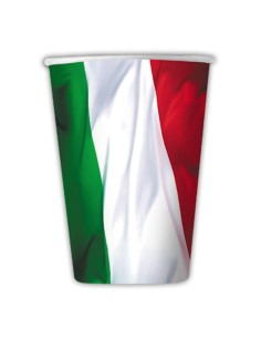 Bicchieri carta 200 CC. - Italia - Blister 8 pezzi