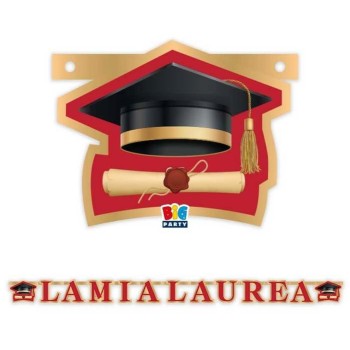 Festone scritta Laurea Glamour Cm. 175