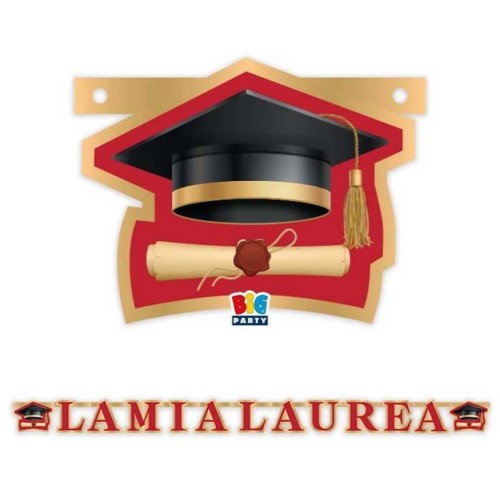 Festone scritta Laurea Glamour Cm. 175