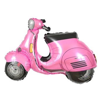 Palloncino mylar supershape Scooter Rosa Cm. 96