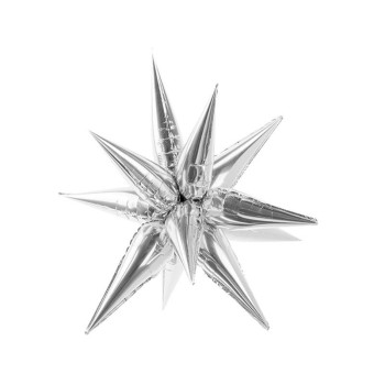 Palloncino mylar Stella 3D Cm. 95 - Silver