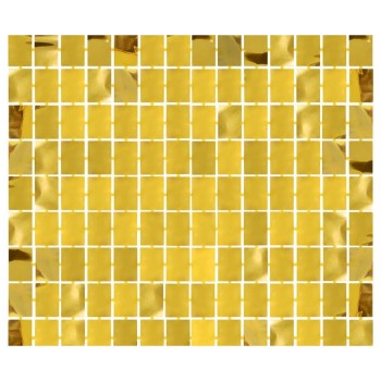 Tenda decorativa effetto quadretti metallizzati Cm. 100x200 - Oro Gold