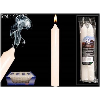 Candela classica cm. 18 aromatizzata - Set 2 pezzi bianche
