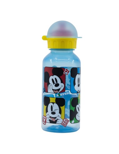 Borraccia plastica trasparente con tappo 370 ML - Mickey Fun-tastic