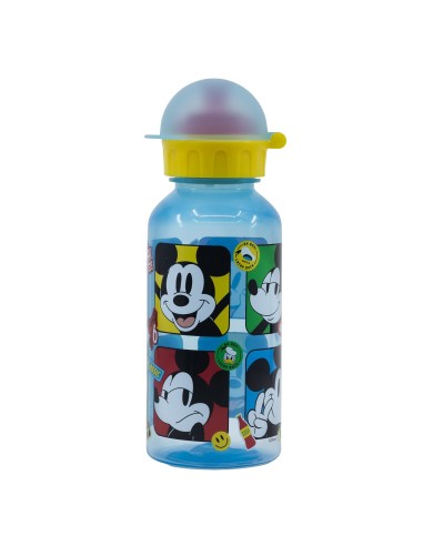 Borraccia plastica trasparente con tappo 370 ML - Mickey Fun-tastic