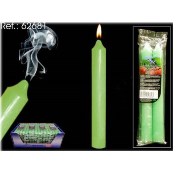 Candela classica cm. 18 aromatizzata - Set 2 pezzi verdi