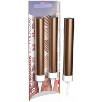 Candela flumbe metallizzata rosa gold - Blister 2 pezzi