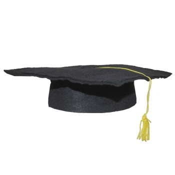 Cappello laurea feltro morbido con pendaglio
