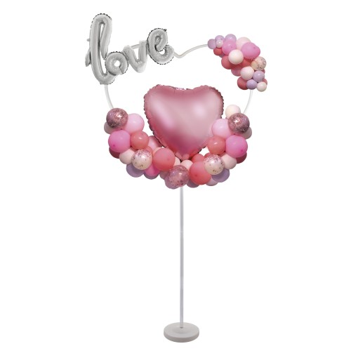 Struttura per palloncini in pvc "Hearts" Cm. 156 - Palloncini non compresi
