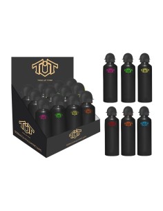 Borraccia alluminio 500 ML con tappo tondo - Tinta unita Black&Color - Soggetti assortiti