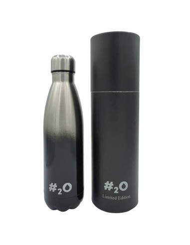 Bottiglia termica H2O 500 ML in cilindro - Bicolore sfumata