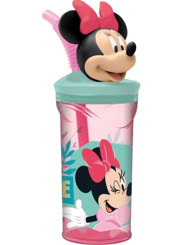 Bicchiere con cannuccia 3D Tritan - Minnie