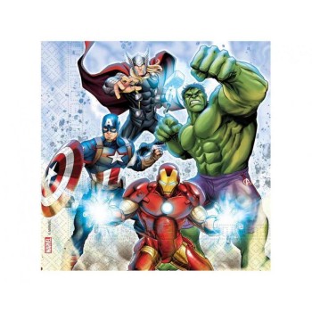 Tovaglioli carta cm. 33x33 Avengers - Confezione 20 pezzi