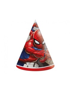 Cappellino carta a cono - Spiderman Crime Fighter" - Blister 6 pezzi