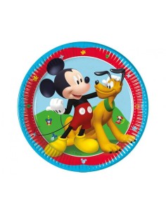 Piatti carta eco Mickey Rock The House Cm. 20 - Cf. 8 pezzi