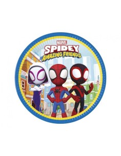 Piatto carta eco Cm. 23 Spidey - Cf. 8 pezzi