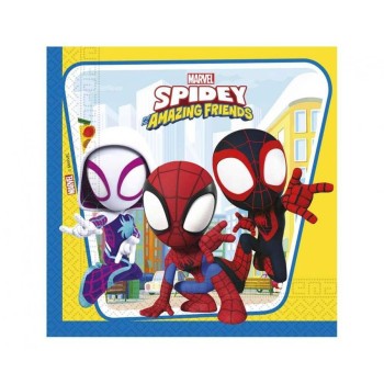Tovaglioli carta Cm. 33x33 Spidey - Confezine 20 pezzi