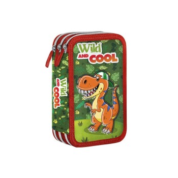 Astuccio completo 3 zip - Giotto Turbolor - Dinosauro