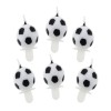 Candeline per torta pallone calcio Cm. 3,7 - Blister 6 pezzi