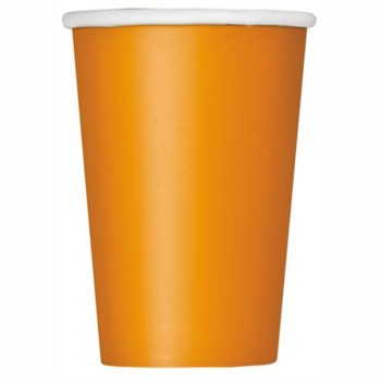 Bicchieri carta 266 ML - Tinta unita - Cf. 14 pz - Pumpkin Orange