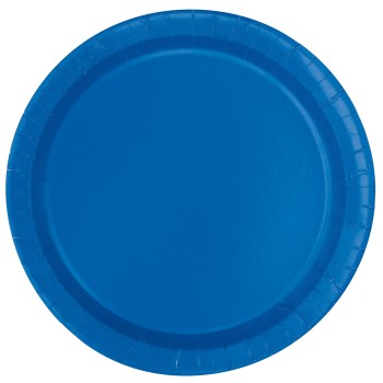 Piatto carta 9" Cm. 23 Tinta unita - Cf. 16 pz - Royal Blue