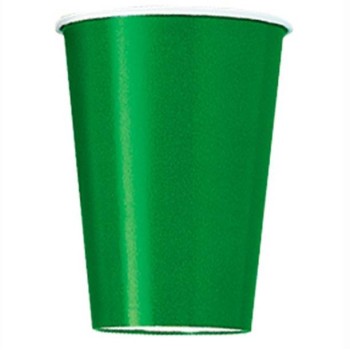 Bicchieri carta 266 ML - Tinta unita - Cf. 14 pz - Emerald Green
