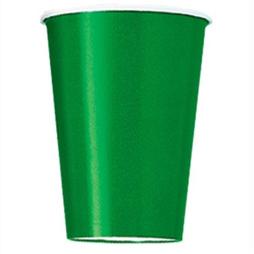 Bicchieri carta 266 ML - Tinta unita - Cf. 14 pz - Emerald Green