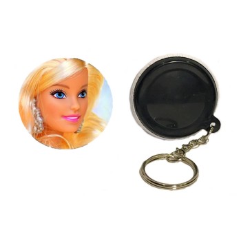 Set 6 portachiavi button Cm. 4,4 - Barbie Face