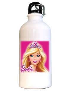 Borraccia alluminio 500 ML con tappo a vite e moschettone - Barbie corona