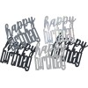 Confetti decorativi 14gr - Glitz Black&Silver - Happy Birthday