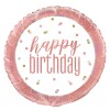 Palloncino mylar 18" Cm. 45 - Happy Birthday Glitz Rosa Gold