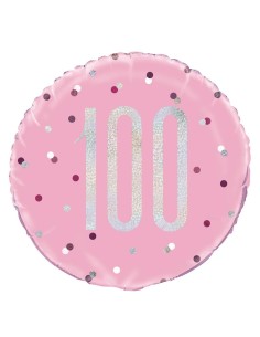 Palloncino mylar 18" Cm. 45 - Glitz Pink & Silver - 100