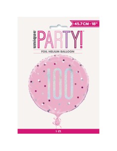 Palloncino mylar 18" Cm. 45 - Glitz Pink & Silver - 100 2