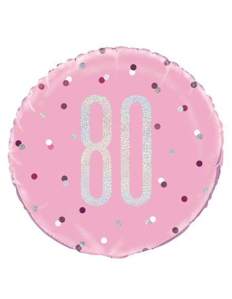 Palloncino mylar 18" Cm. 45 - Glitz Pink & Silver - 80