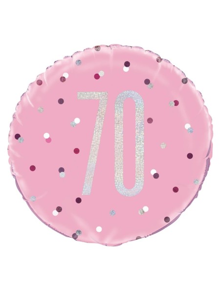 Palloncino mylar 18" Cm. 45 - Glitz Pink & Silver - 70