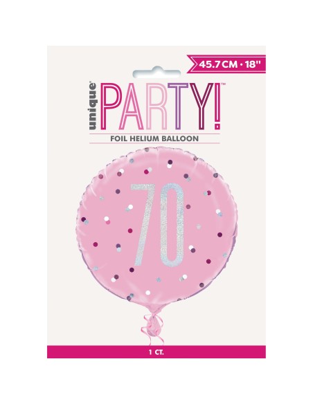 Palloncino mylar 18" Cm. 45 - Glitz Pink & Silver - 70