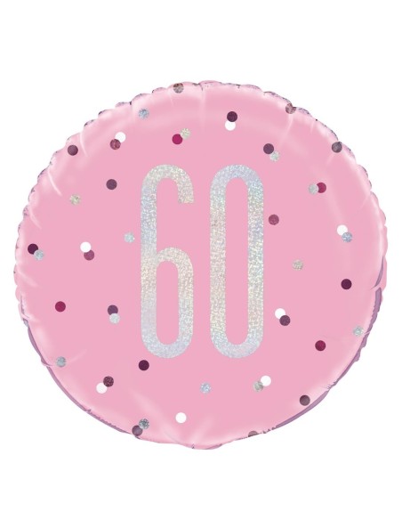 Palloncino mylar 18" Cm. 45 - Glitz Pink & Silver - 60