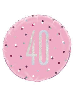 Palloncino mylar 18" Cm. 45 - Glitz Pink & Silver - 40