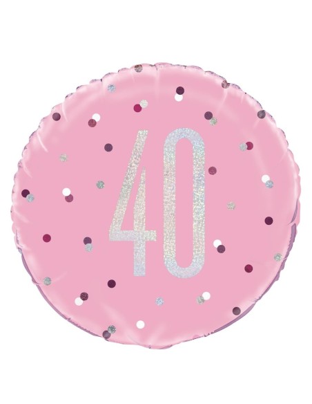 Palloncino mylar 18" Cm. 45 - Glitz Pink & Silver - 40
