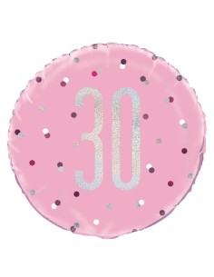 Palloncino mylar 18" Cm. 45 - Glitz Pink & Silver - 30