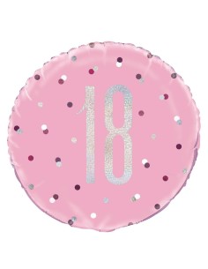 Palloncino mylar 18" Cm. 45 - Glitz Pink & Silver - 18