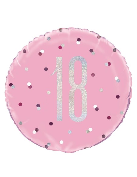 Palloncino mylar 18" Cm. 45 - Glitz Pink & Silver - 18