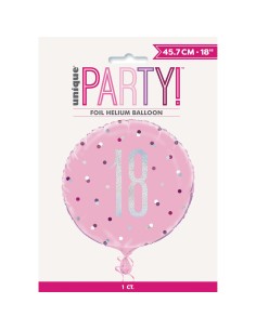 Palloncino mylar 18" Cm. 45 - Glitz Pink & Silver - 18 2