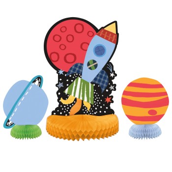 Centrotavola nido d'ape Outer Space - Set 3 pezzi
