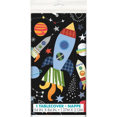 Tovaglia plastificata Cm. 137x213 - Outer Space